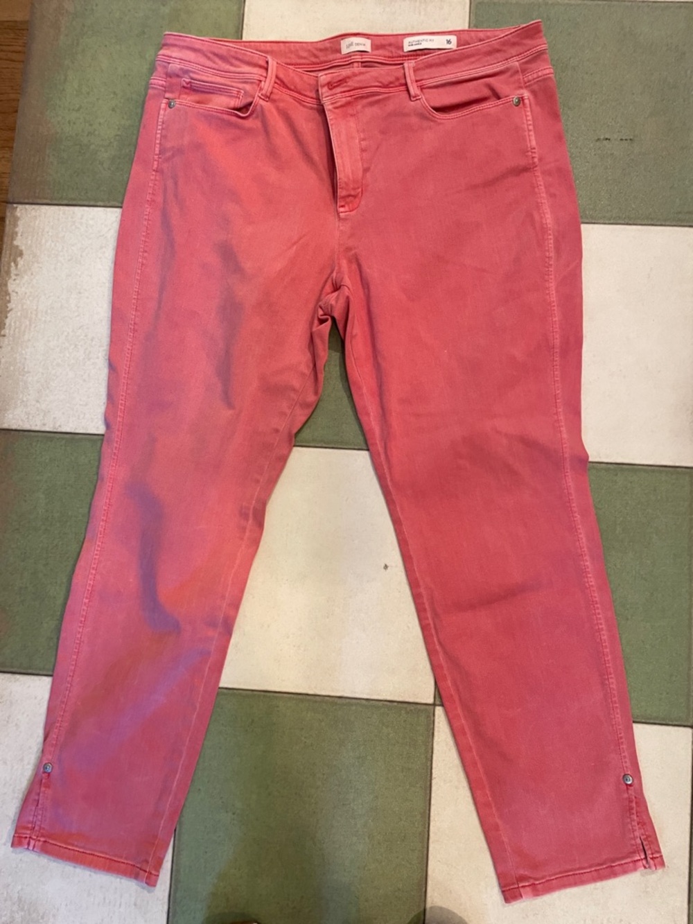 J. Jill Coral Pink Ankle Crop Jeans 16
